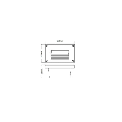 Baliza Exterior LED 3W Empotrable Pared Negro Olite