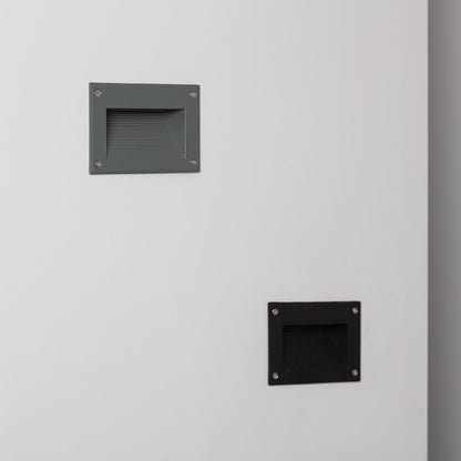 Baliza Exterior LED 3W Empotrable Pared Negro Olite