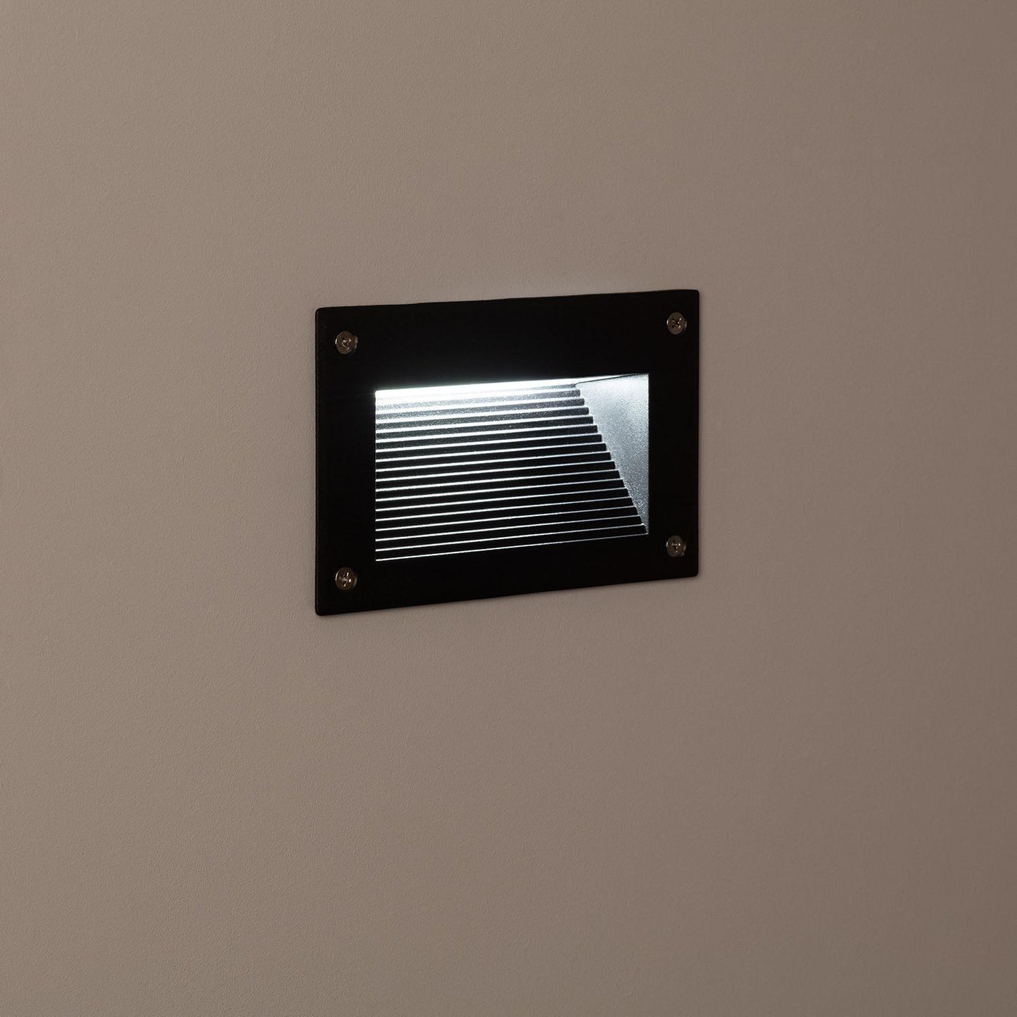 Baliza Exterior LED 3W Empotrable Pared Negro Olite