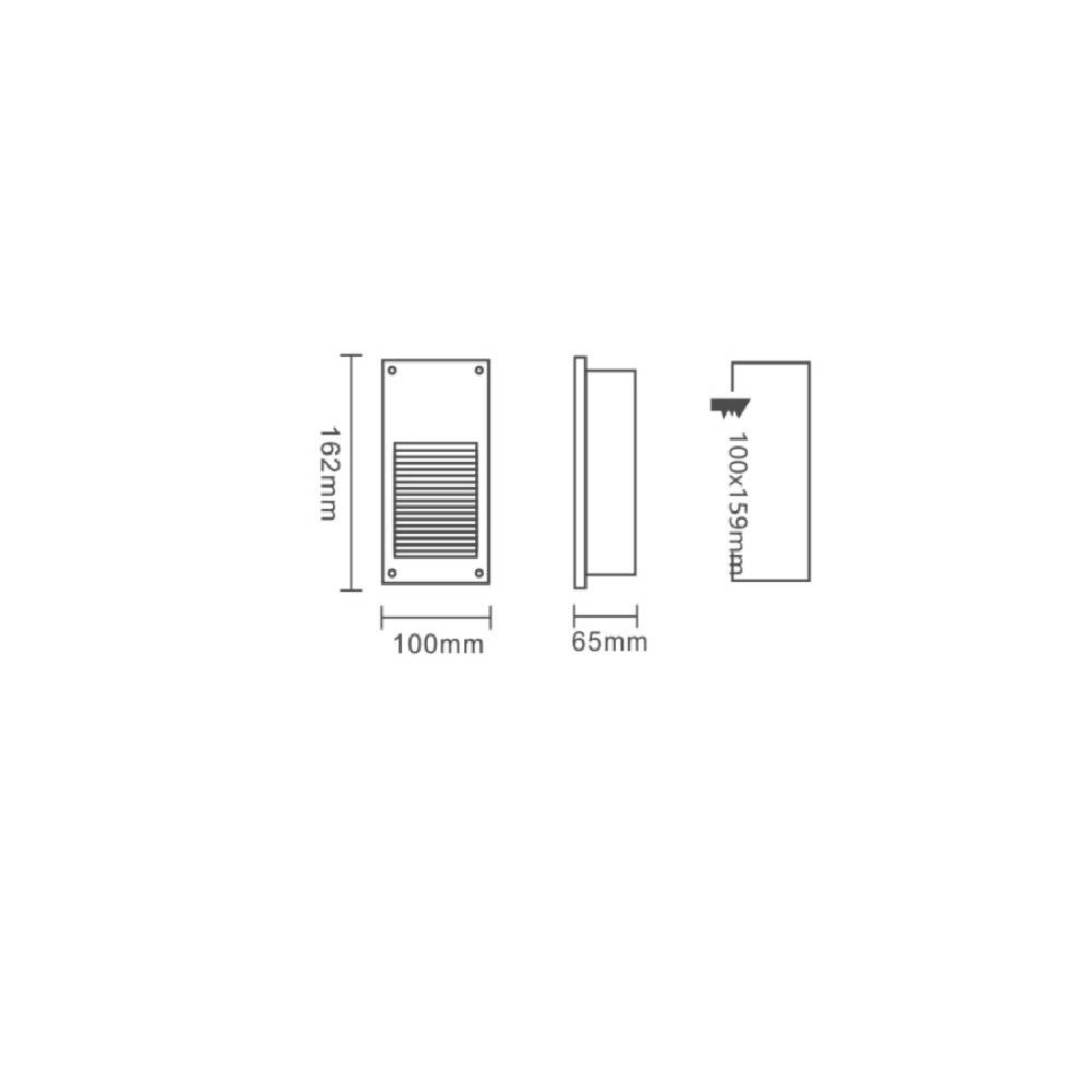Baliza Exterior LED 3W Empotrable Pared Olite