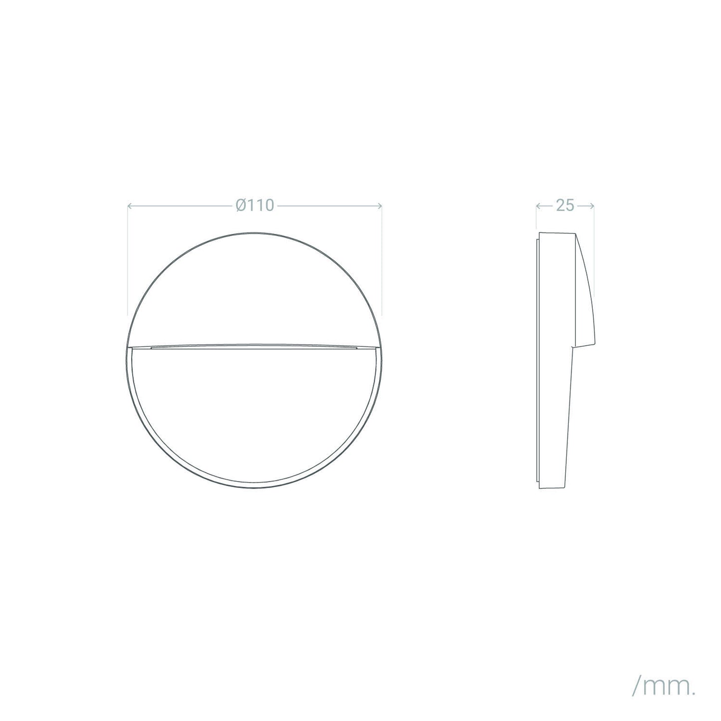 Baliza Exterior LED 3W Superficie Circular Jade