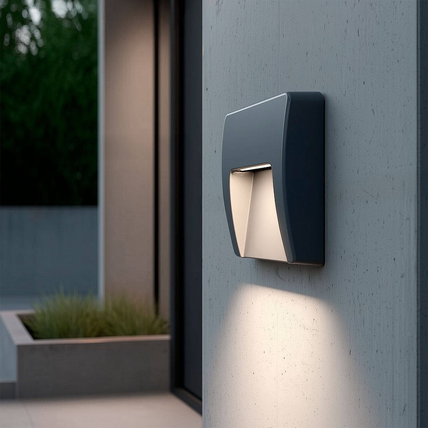 Baliza Exterior LED 3W Superficie Pared Cuadrado Nilsa