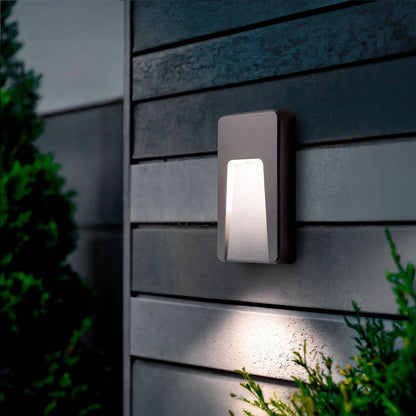 Baliza Exterior LED 3W Superficie Pared Rectangular Nilsa