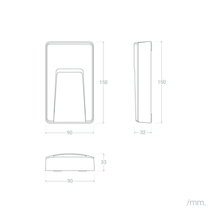Baliza Exterior LED 3W Superficie Pared Rectangular Nilsa