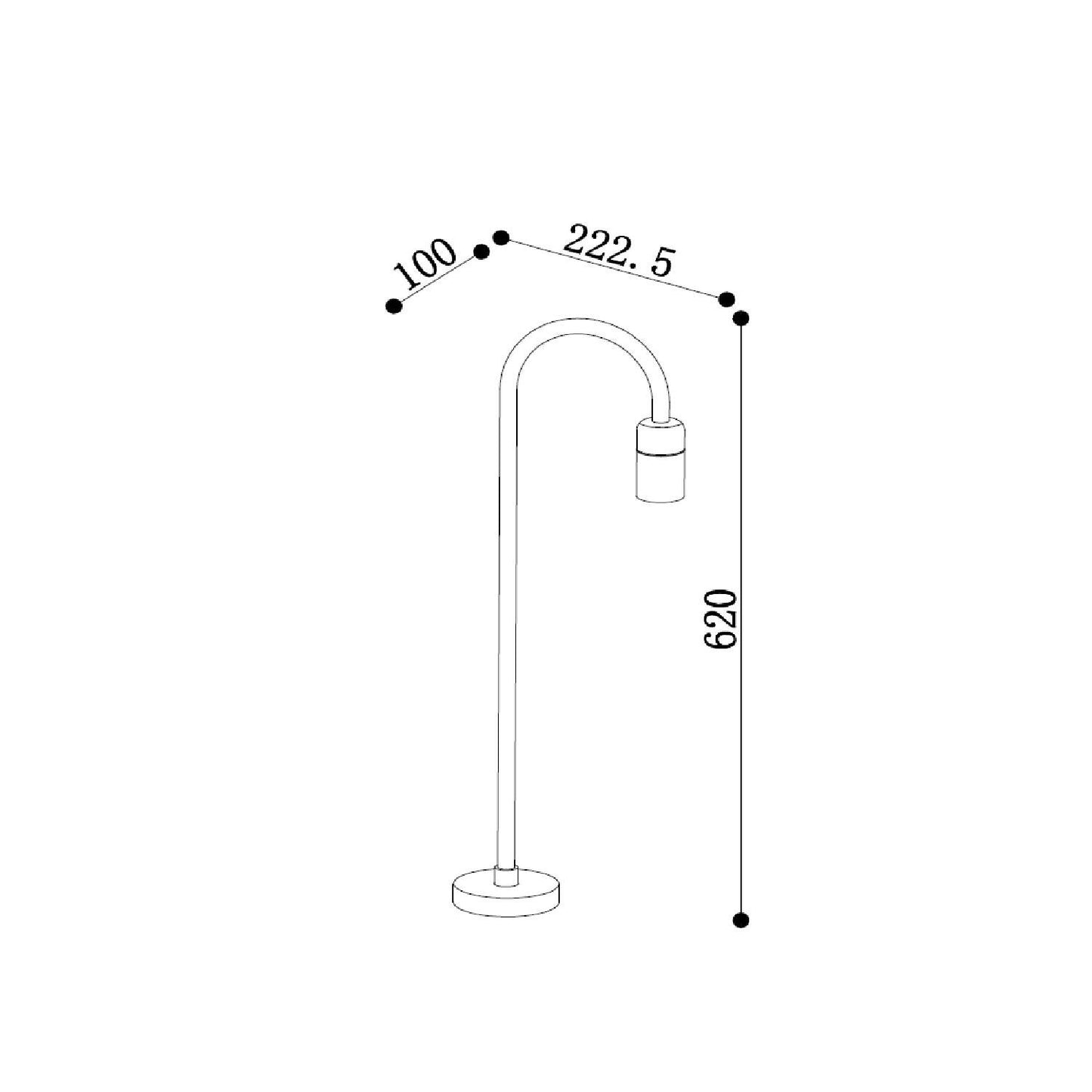 Baliza Exterior LED 6W 60 cm Superficie Garmil