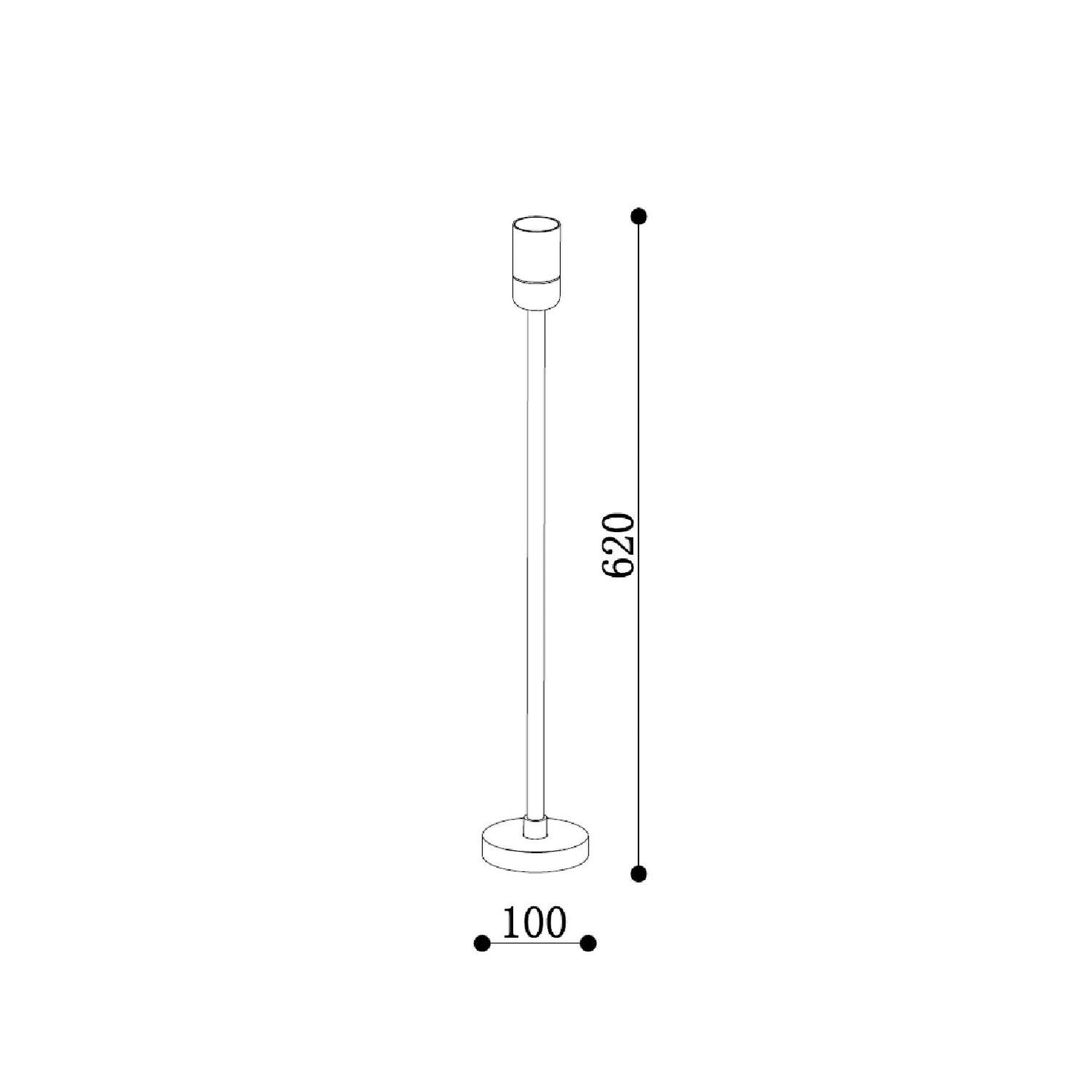 Baliza Exterior LED 4W 60 cm Superficie Glimme