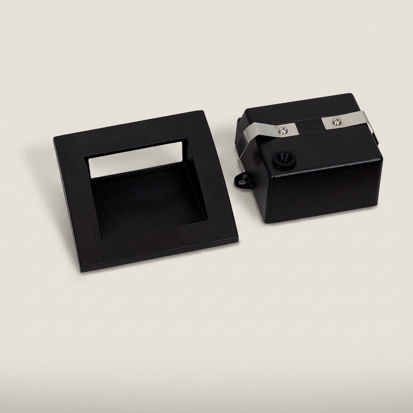 Baliza Exterior LED 4W Empotrable Aluminio Pared Cuadrado Negro Leif