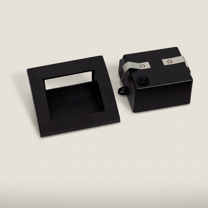 Baliza Exterior LED 4W Empotrable Aluminio Pared Cuadrado Negro Leif