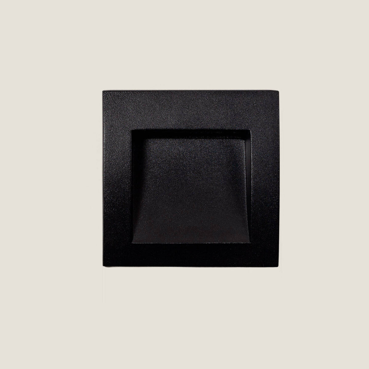 Baliza Exterior LED 4W Empotrable Aluminio Pared Cuadrado Negro Leif