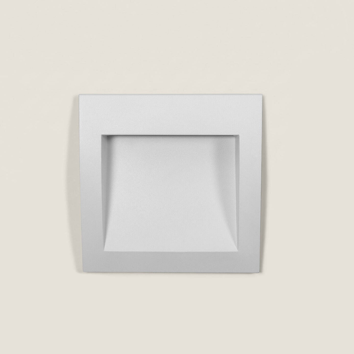 Baliza Exterior LED 4W Empotrable Pared Cuadrado Aluminio Blanco Natt