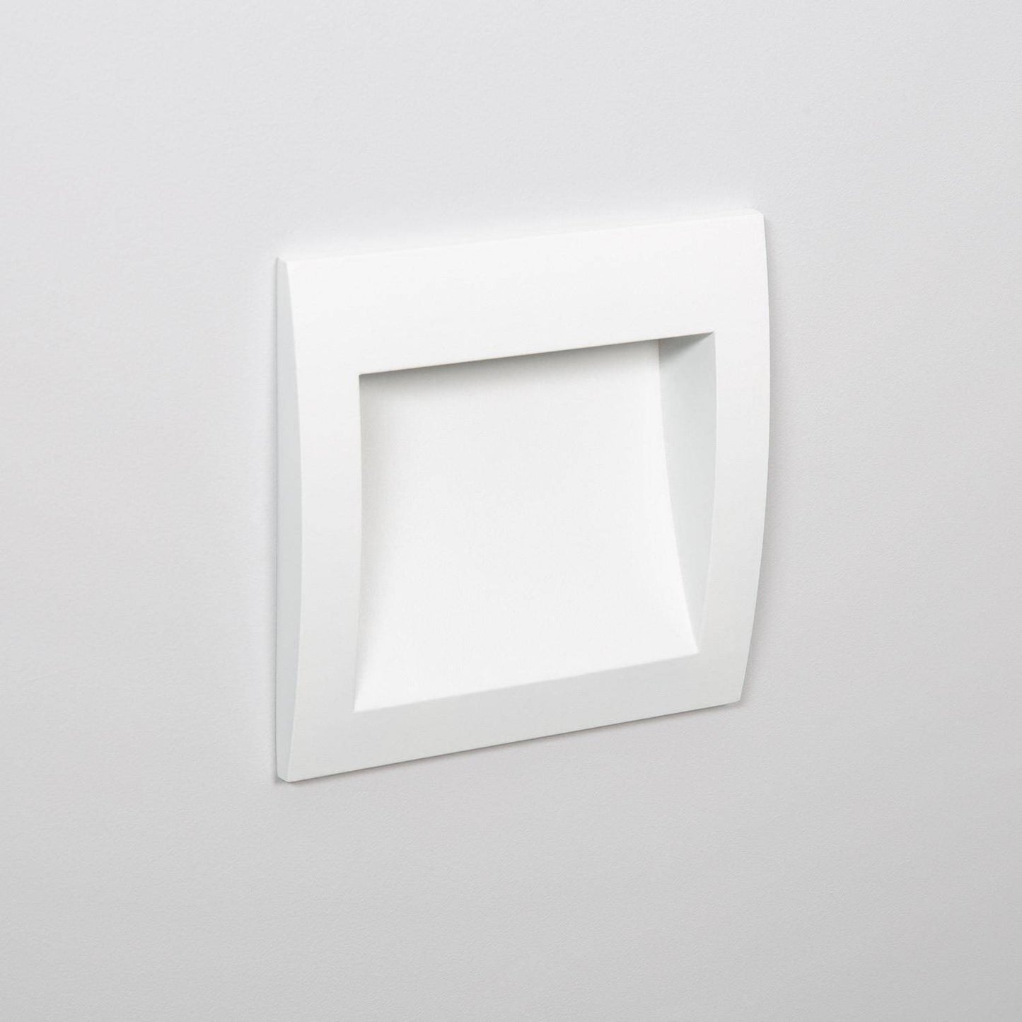 Baliza Exterior LED 4W Empotrable Pared Cuadrado Aluminio Blanco Natt