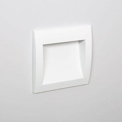Baliza Exterior LED 4W Empotrable Pared Cuadrado Aluminio Blanco Natt