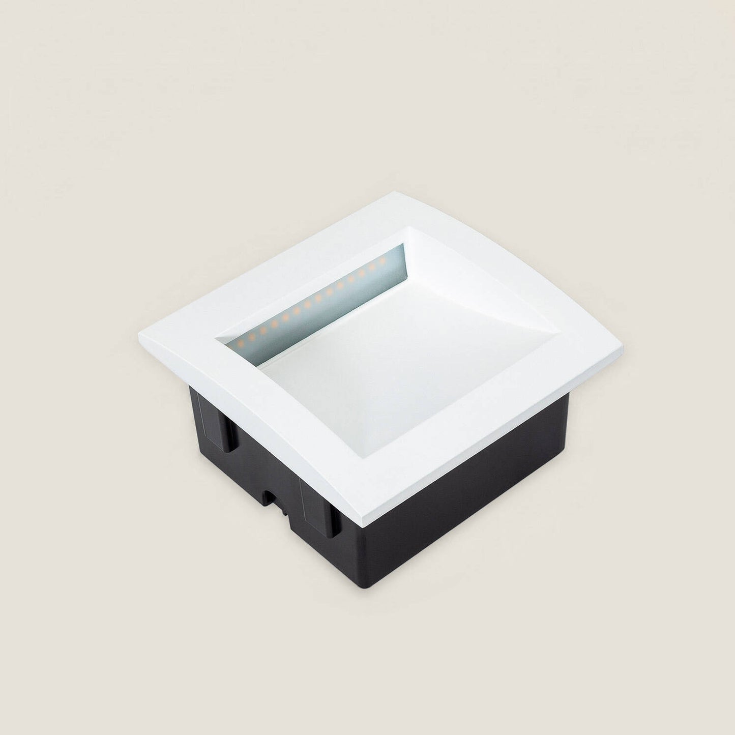 Baliza Exterior LED 4W Empotrable Pared Cuadrado Aluminio Blanco Natt