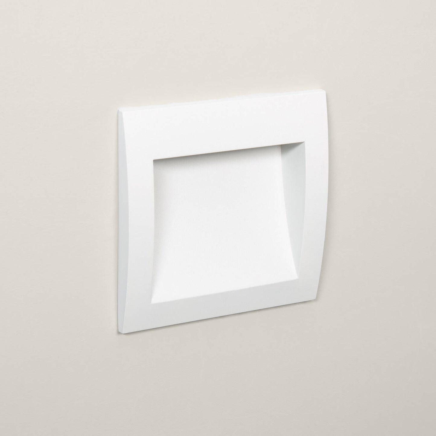 Baliza Exterior LED 4W Empotrable Pared Cuadrado Aluminio Blanco Natt
