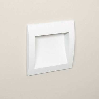 Baliza Exterior LED 4W Empotrable Pared Cuadrado Aluminio Blanco Natt