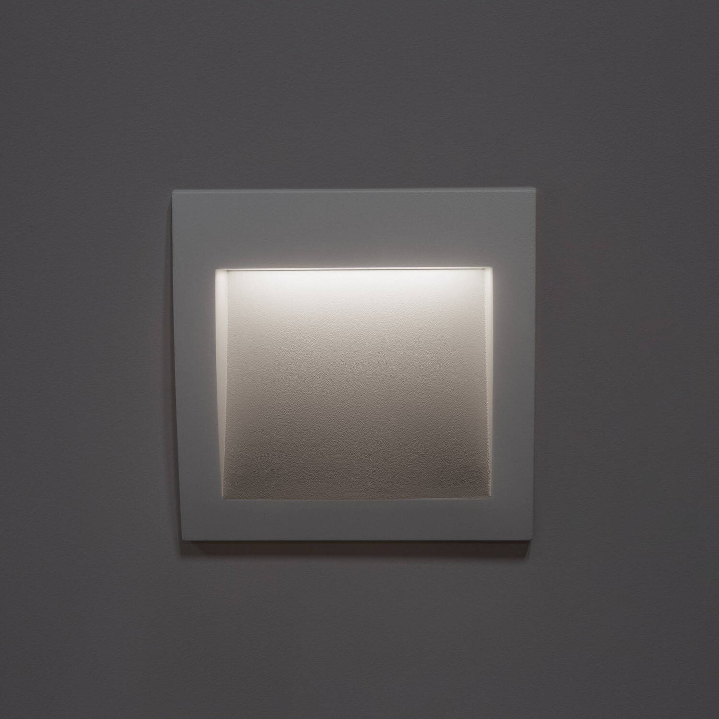 Baliza Exterior LED 4W Empotrable Pared Cuadrado Aluminio Blanco Natt