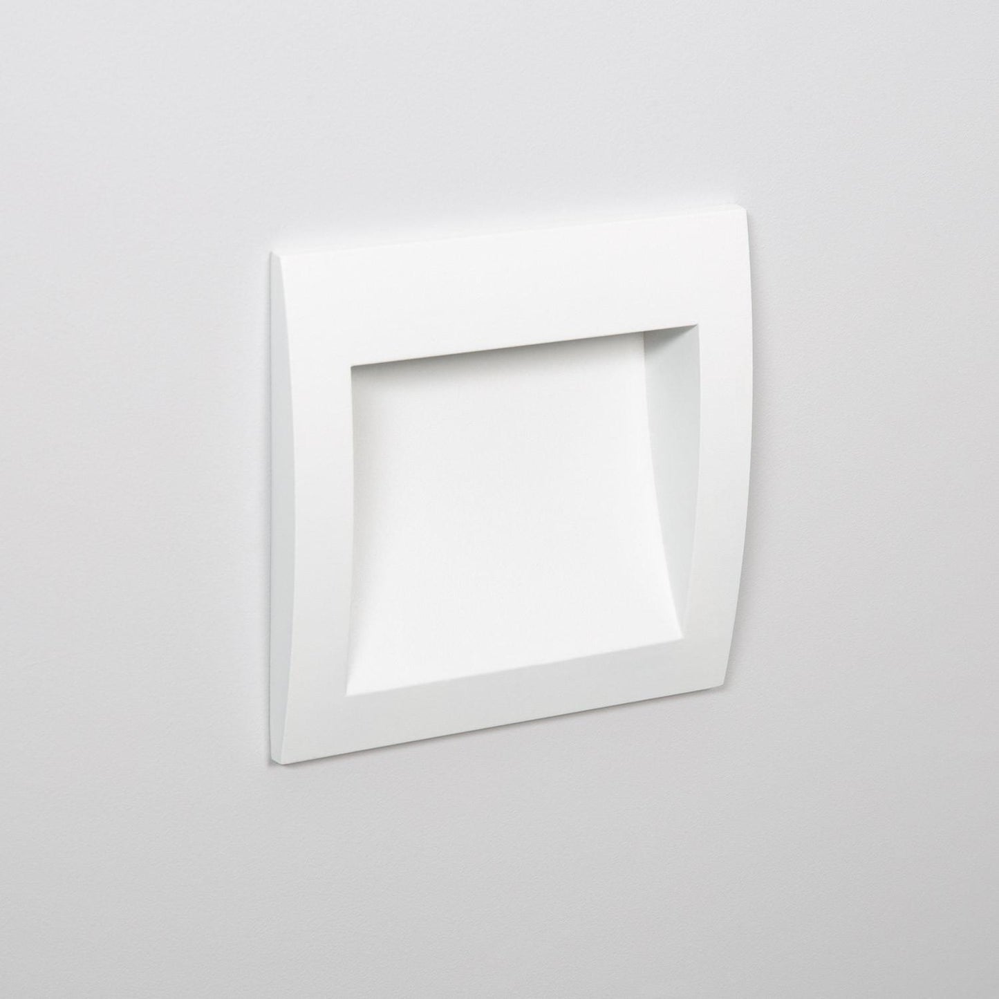 Baliza Exterior LED 4W Empotrable Pared Cuadrado Aluminio Blanco Natt