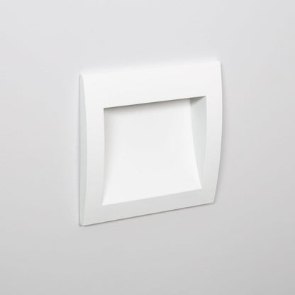 Baliza Exterior LED 4W Empotrable Pared Cuadrado Aluminio Blanco Natt