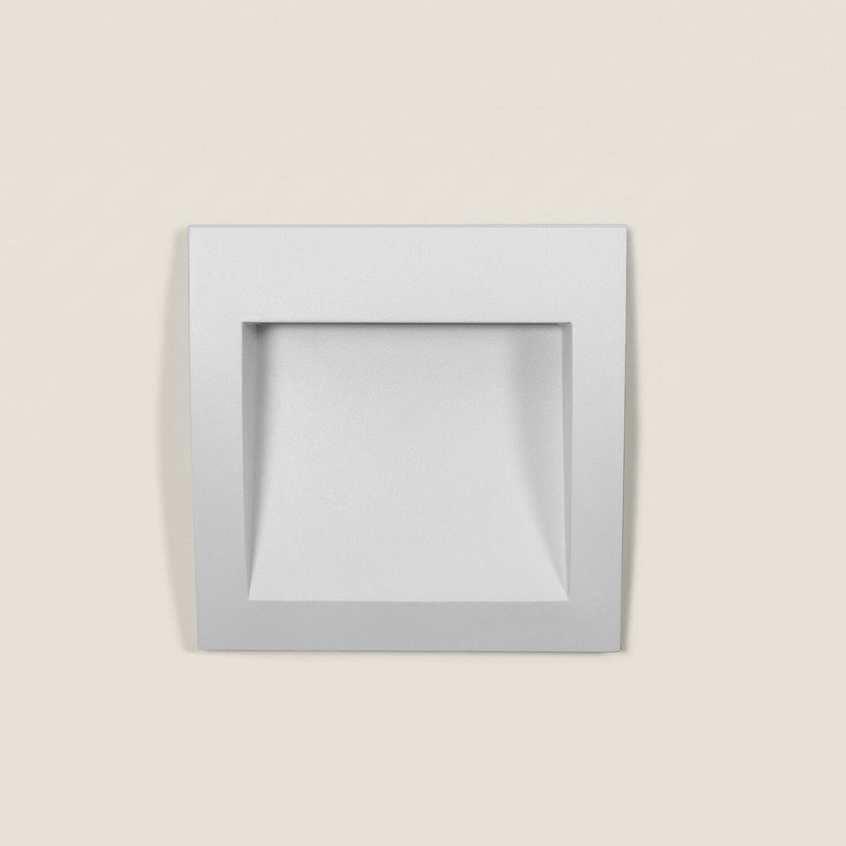 Baliza Exterior LED 4W Empotrable Pared Cuadrado Aluminio Blanco Natt