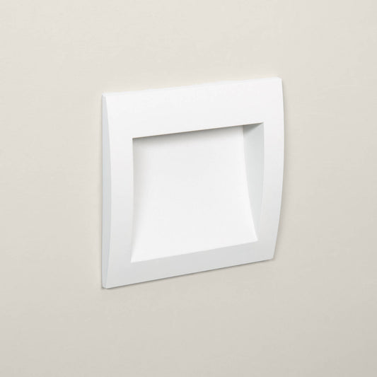 Baliza Exterior LED 4W Empotrable Pared Cuadrado Aluminio Blanco Natt