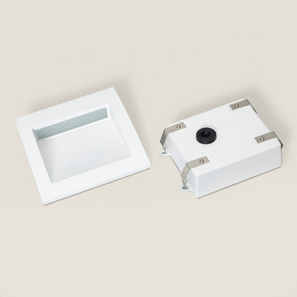 Baliza Exterior LED 4W Empotrable Pared Cuadrado Aluminio Blanco Natt