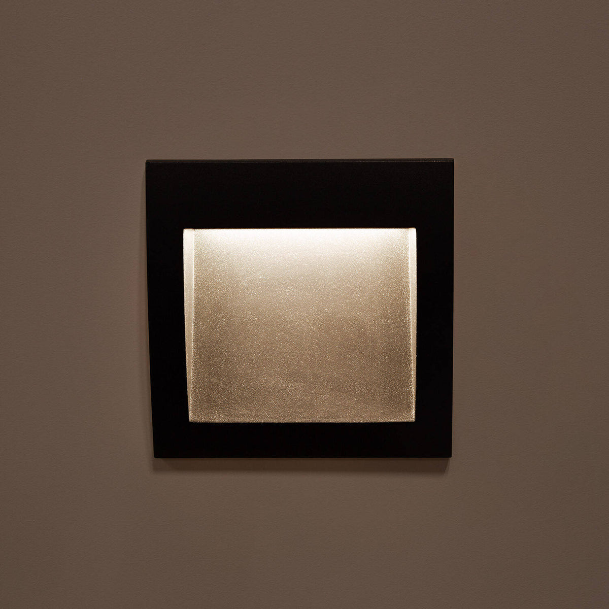 Baliza Exterior LED 4W Empotrable Pared Cuadrado Aluminio Negro Natt