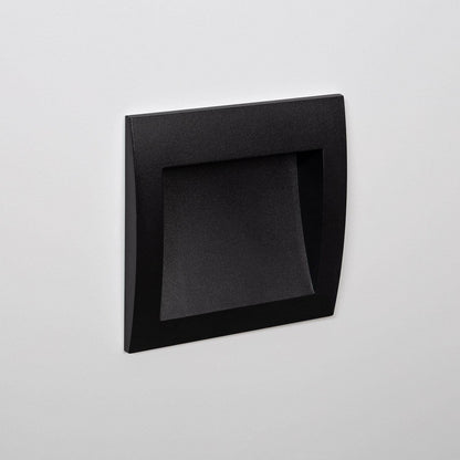 Baliza Exterior LED 4W Empotrable Pared Cuadrado Aluminio Negro Natt