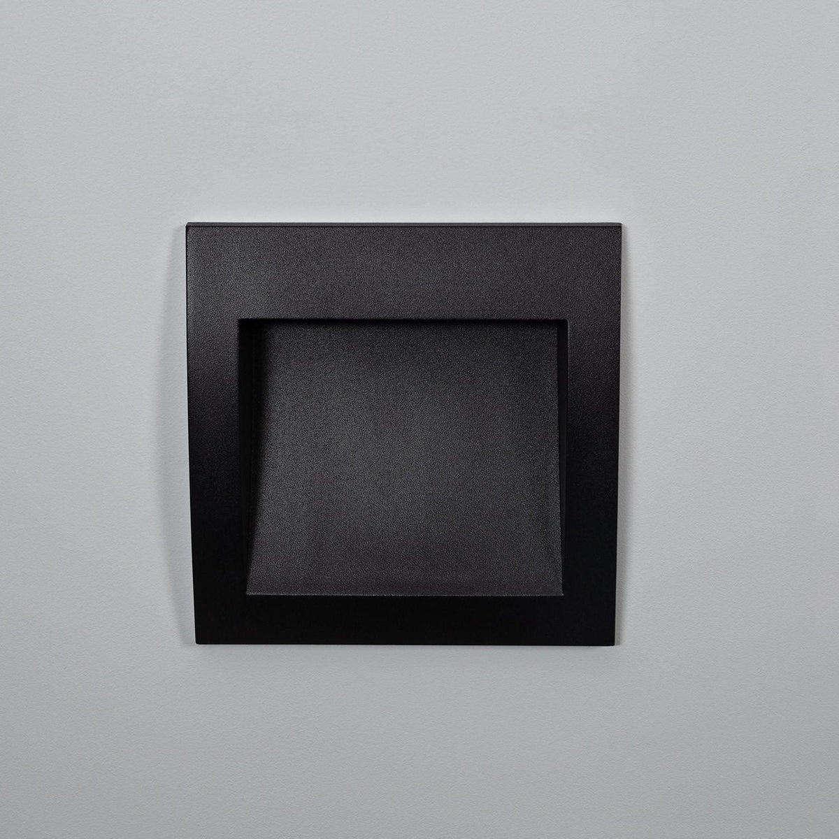 Baliza Exterior LED 4W Empotrable Pared Cuadrado Aluminio Negro Natt
