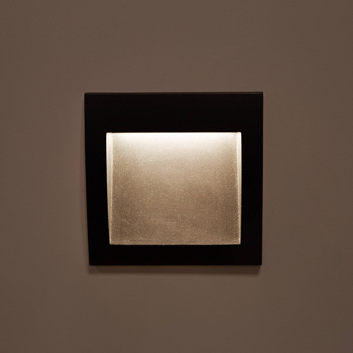 Baliza Exterior LED 4W Empotrable Pared Cuadrado Aluminio Negro Natt