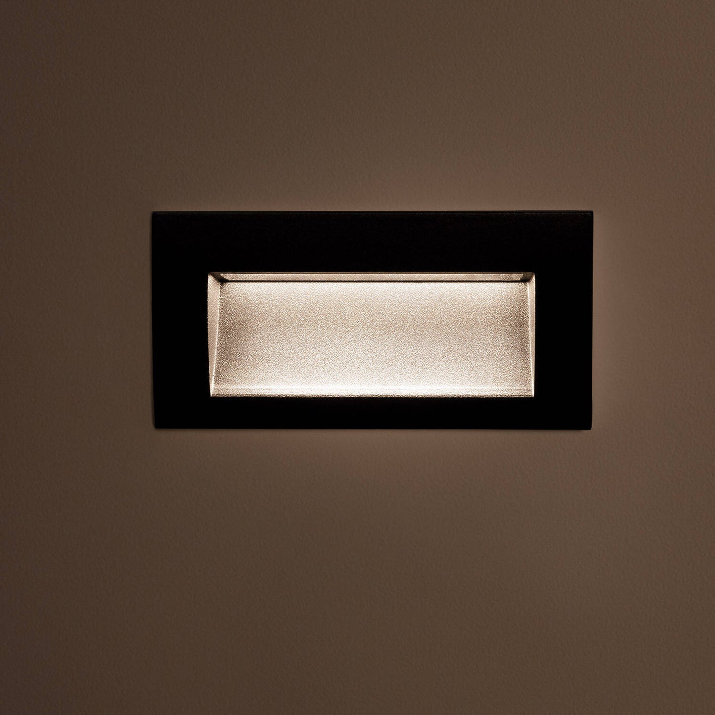 Baliza Exterior LED 4W Empotrable Pared Rectangular Aluminio y Cristal Edulis