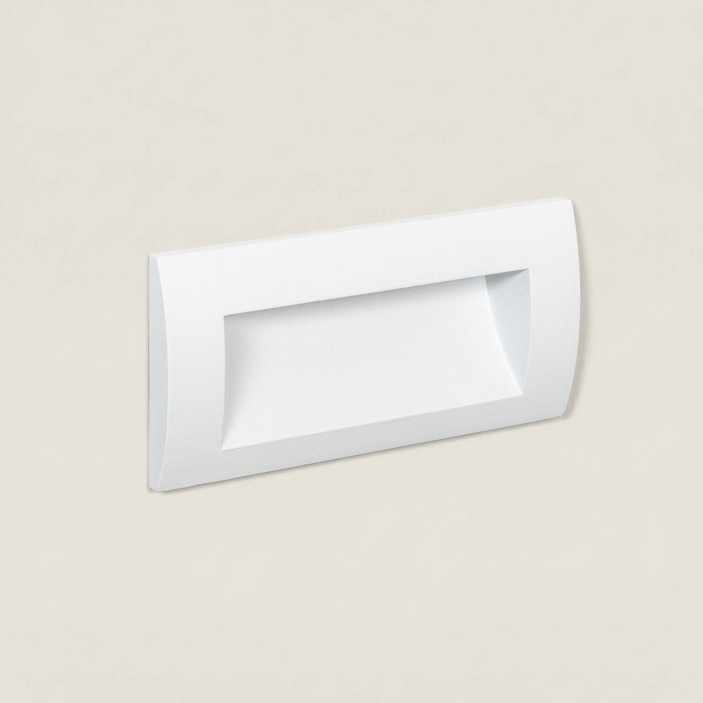 Baliza Exterior LED 4W Empotrable Pared Rectangular Aluminio y Cristal Edulis