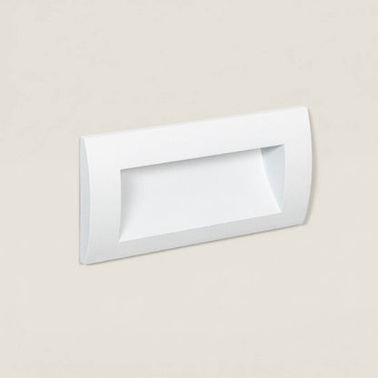 Baliza Exterior LED 4W Empotrable Pared Rectangular Aluminio y Cristal Edulis