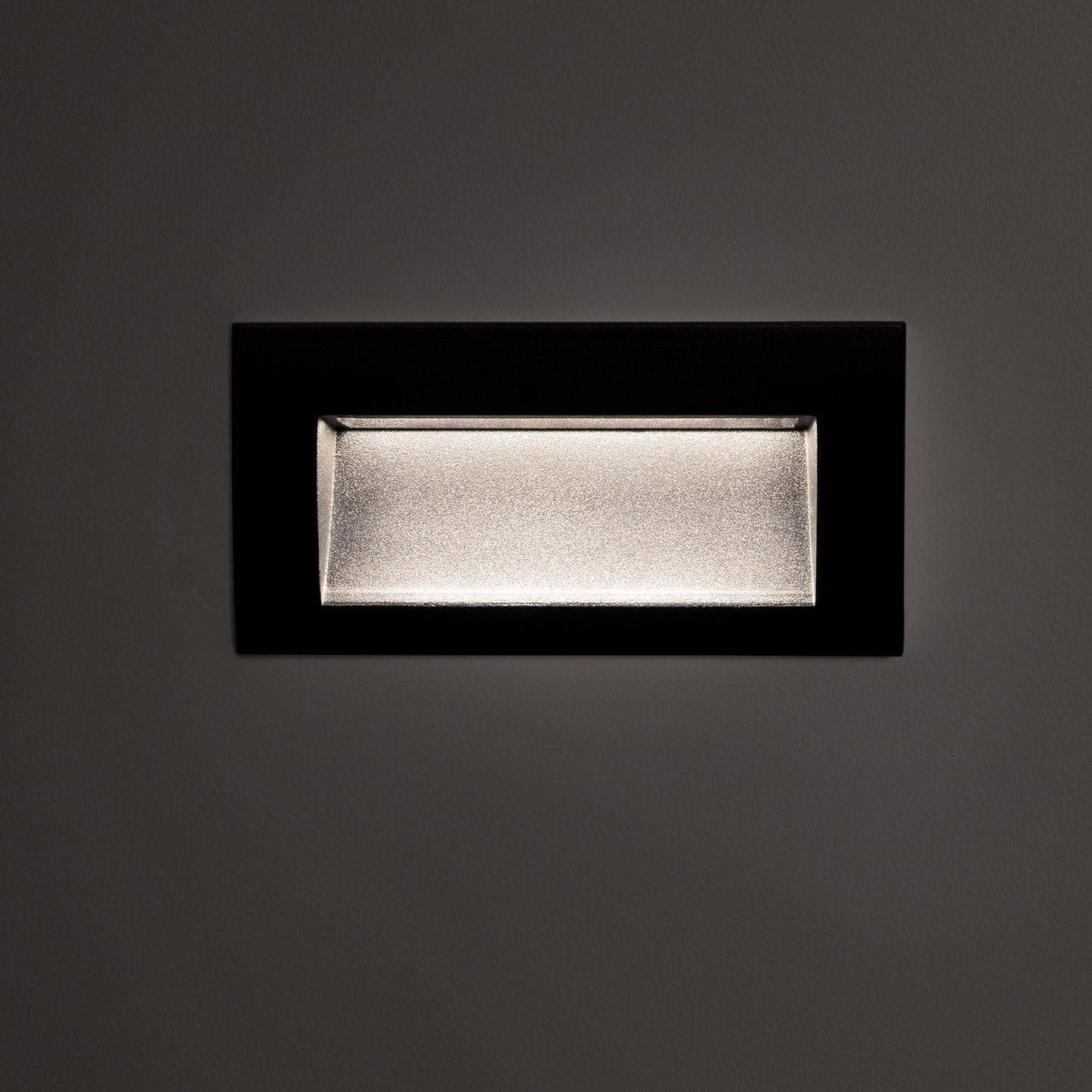 Baliza Exterior LED 4W Empotrable Pared Rectangular Aluminio y Cristal Edulis