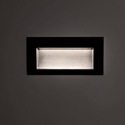 Baliza Exterior LED 4W Empotrable Pared Rectangular Aluminio y Cristal Edulis