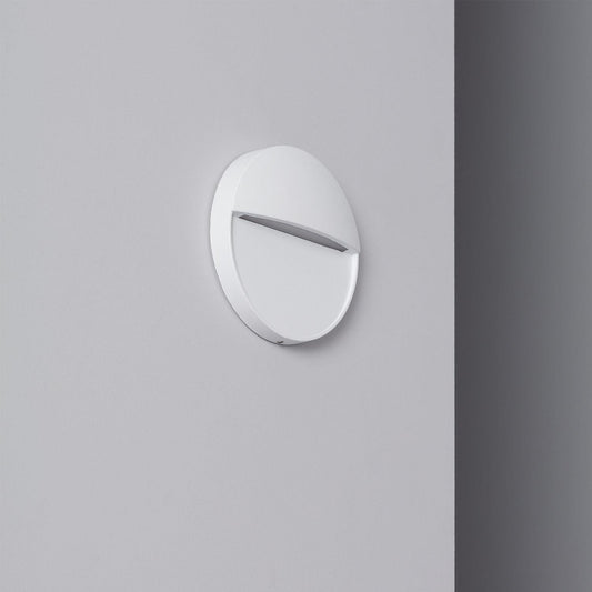 Baliza Exterior LED 4W Superficie Pared Blanco Circular Jade