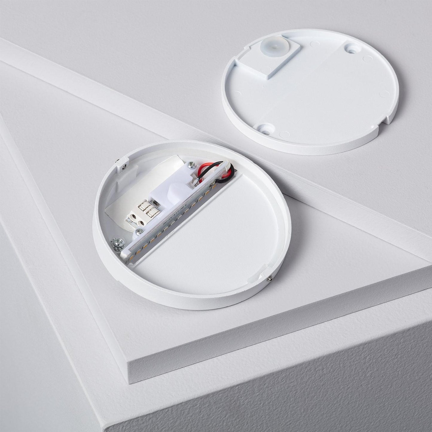 Baliza Exterior LED 4W Superficie Pared Blanco Circular Jade