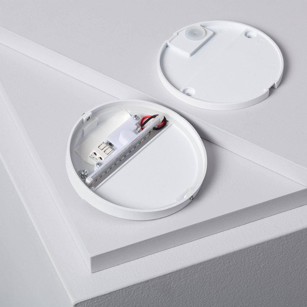 Baliza Exterior LED 4W Superficie Pared Blanco Circular Jade