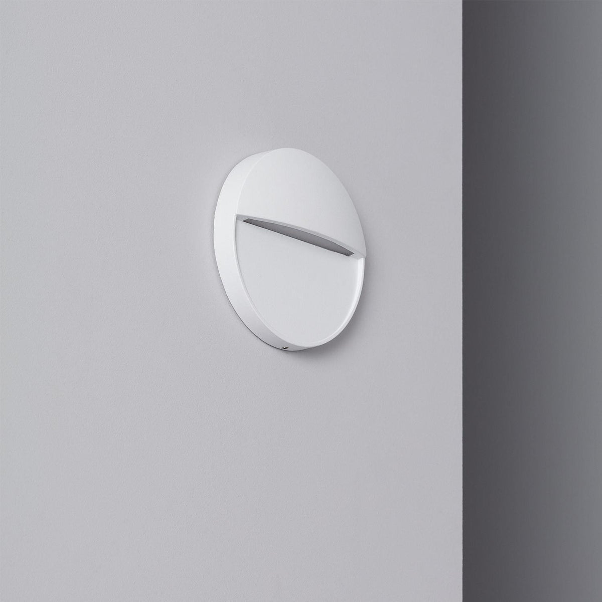 Baliza Exterior LED 4W Superficie Pared Blanco Circular Jade