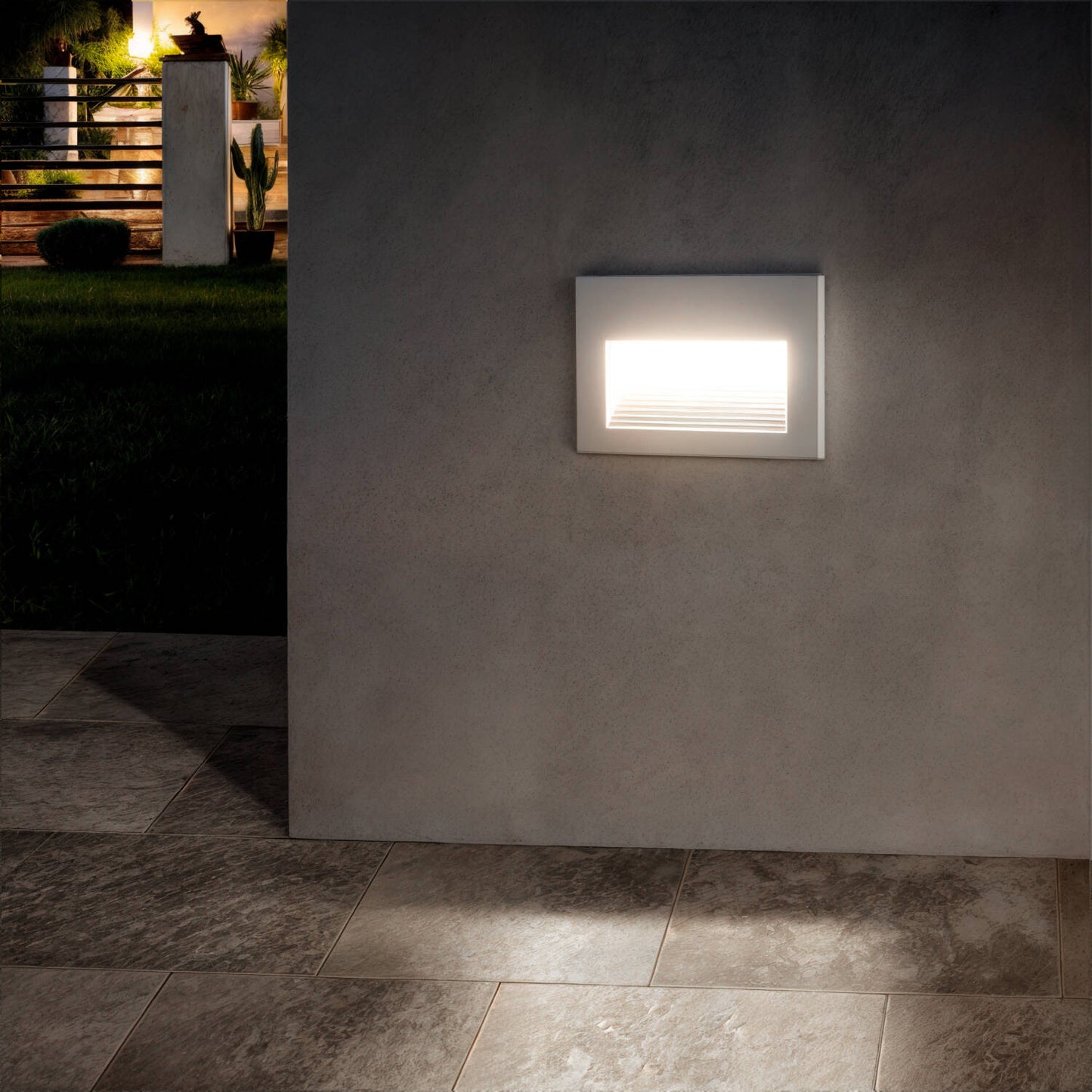 Baliza Exterior LED 5W Empotrable Pared Aluminio Olite Horizon