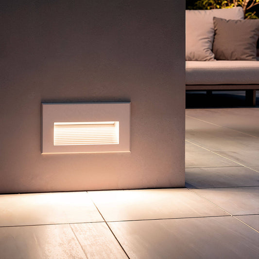 Baliza Exterior LED 5W Empotrable Pared Aluminio Olite Horizon