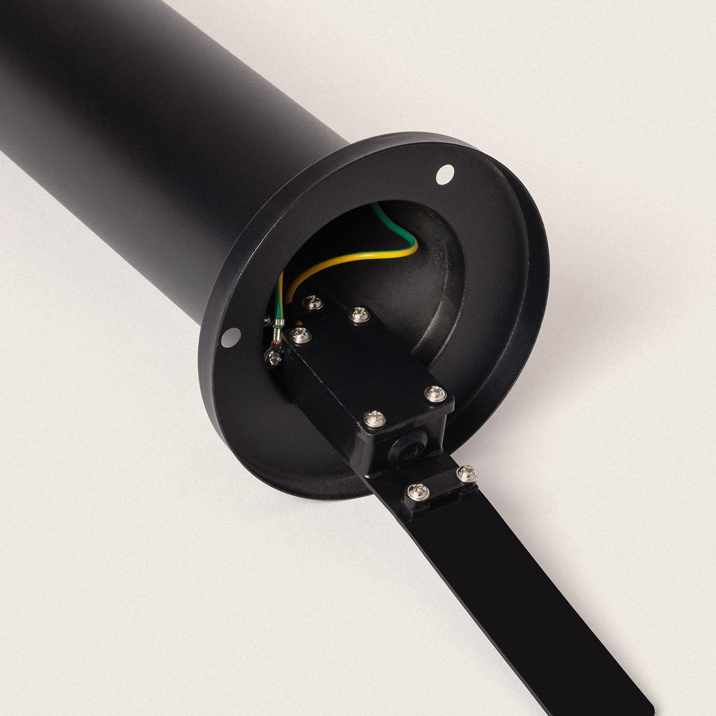 Baliza Exterior LED 5W Superficie Pie 50cm Acero Inoxidable Inti Negro