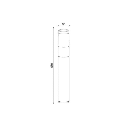Baliza Exterior LED 65cm 10W Aluminio Mikaro Negro