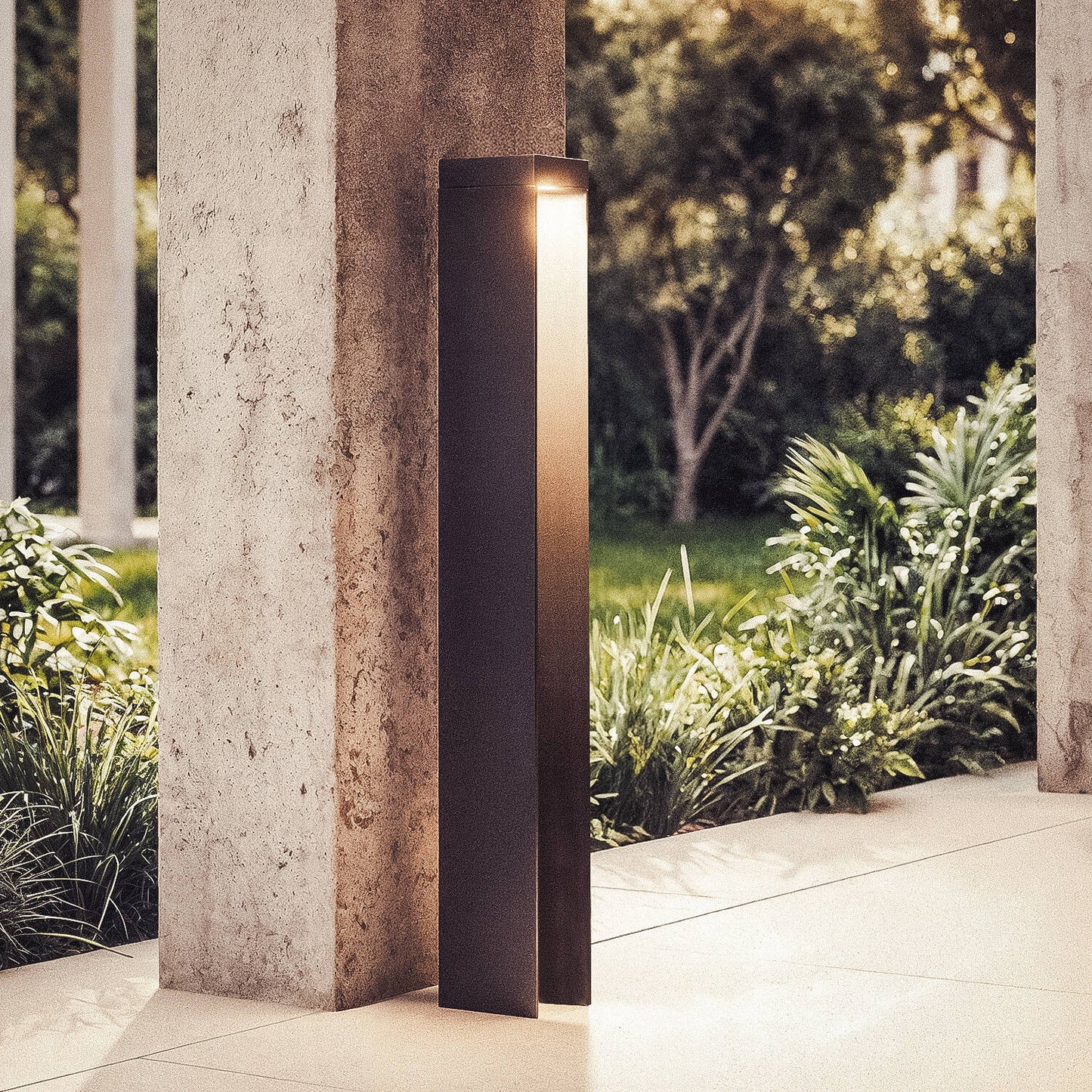 Baliza Exterior LED 65cm 11W Aluminio Renald Negro