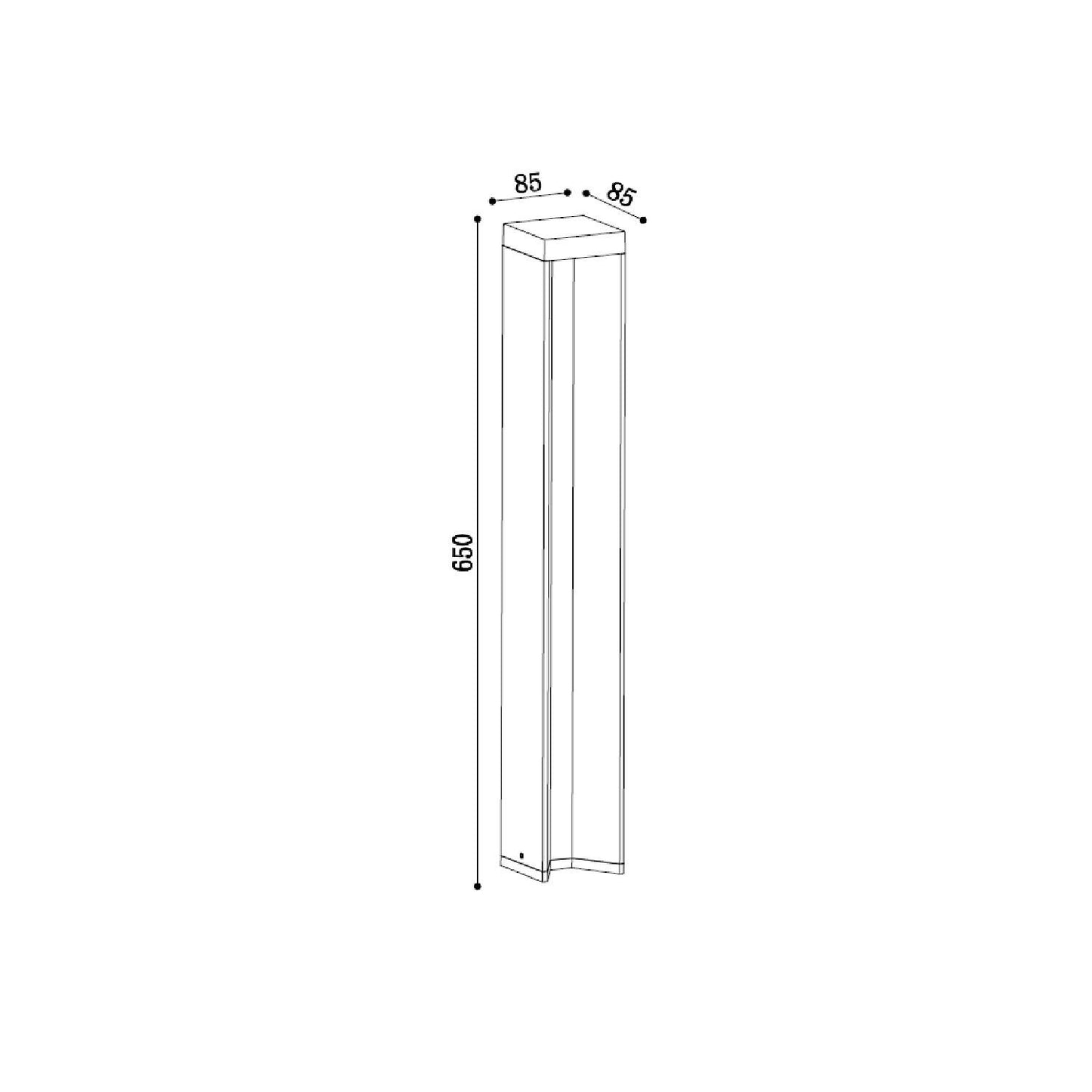 Baliza Exterior LED 65cm 11W Aluminio Renald Negro