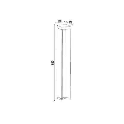 Baliza Exterior LED 65cm 11W Aluminio Renald Negro