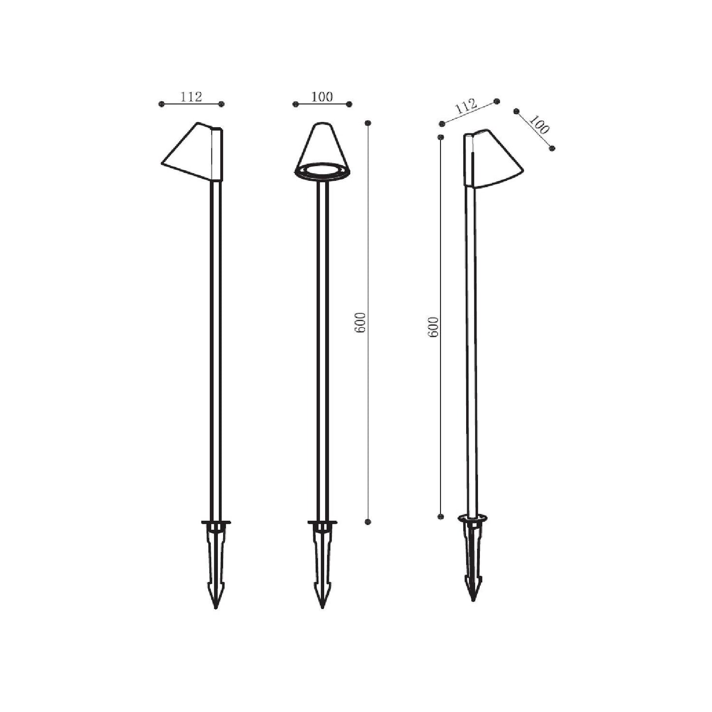 Baliza Exterior LED 6W 60 cm con Pincho Drimlec