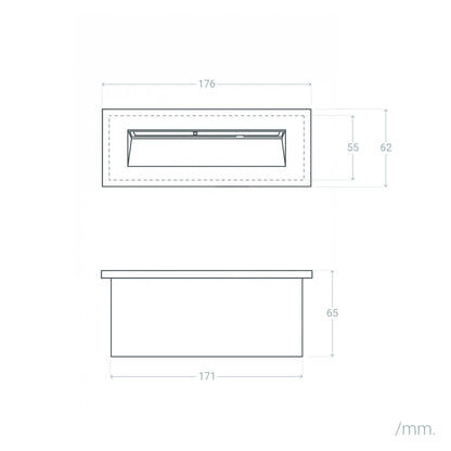 Baliza Exterior LED 7W Empotrable Pared Rectangular Aluminio Blanco Groult