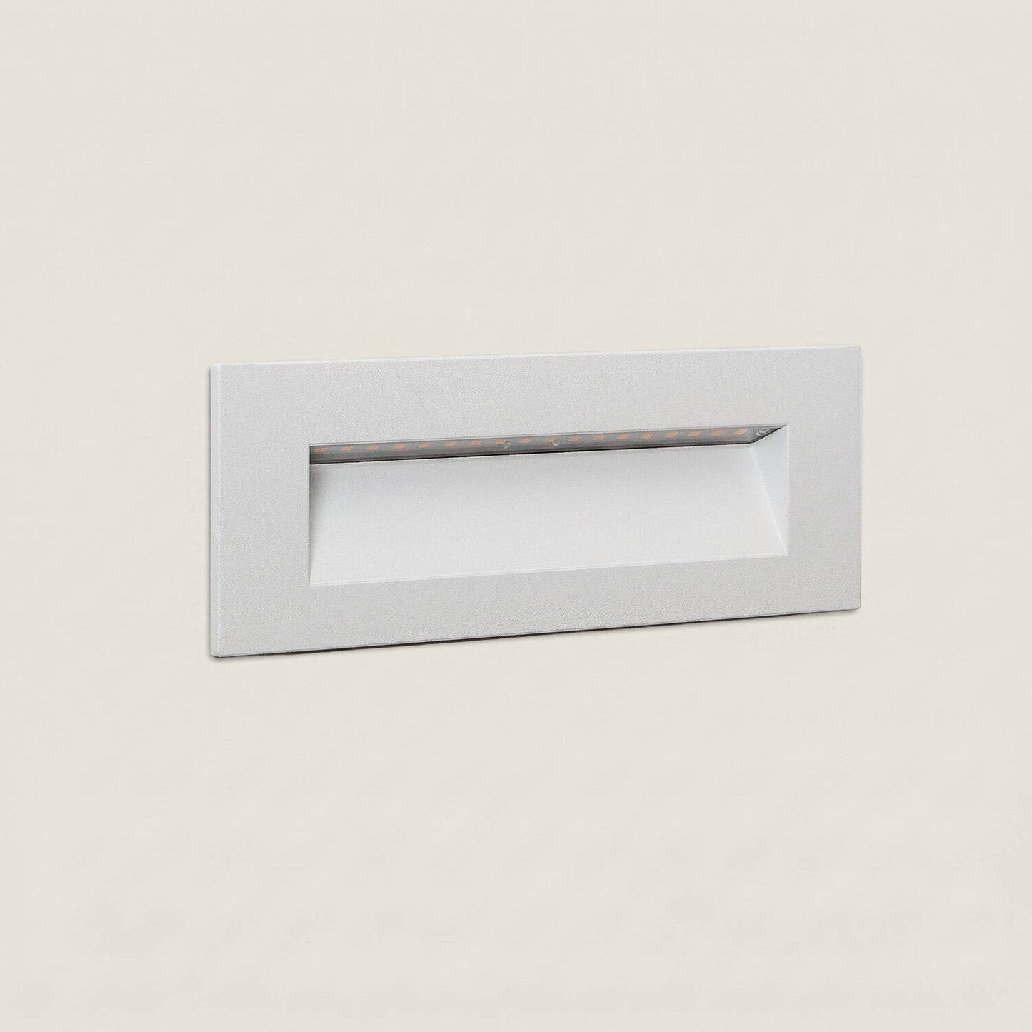 Baliza Exterior LED 7W Empotrable Pared Rectangular Aluminio Blanco Groult