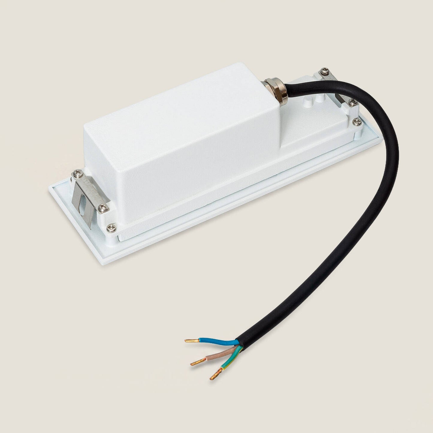 Baliza Exterior LED 7W Empotrable Pared Rectangular Aluminio Blanco Groult
