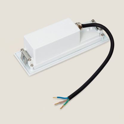 Baliza Exterior LED 7W Empotrable Pared Rectangular Aluminio Blanco Groult
